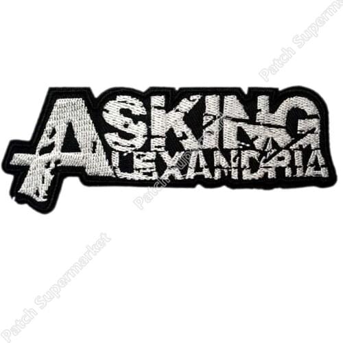 ASKING ALEXANDRIA Grunge LOGO Embroidered NEW IRON ON and SEW ON Patch Heavy Metal embroidery clothing accessories
