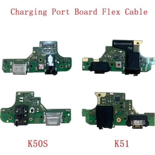 USB Charging Port Connector Board Parts Flex For LG K50S K51 Charging Connector Flex Cable Replacement Part