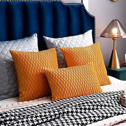 Luxury Classic Fashion Velvet Cushion Cover Throw Pillow Case Sofa Pillowcase Waist Pillow Covers Home Decorative 45x45/30x50cm