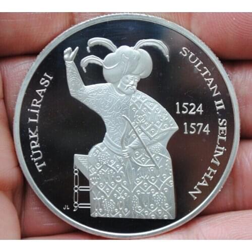 Selim Ii Turkish Republic of Northern Cyprus Plated Coin Commemorative Coin Badge Medal Collection Best Gift