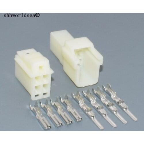Shhworldsea 4pin 2.3mm 6090-1011 6090-1041 PA66 4 Pin Female Male Automotive Electric Wire Cable Connector plug