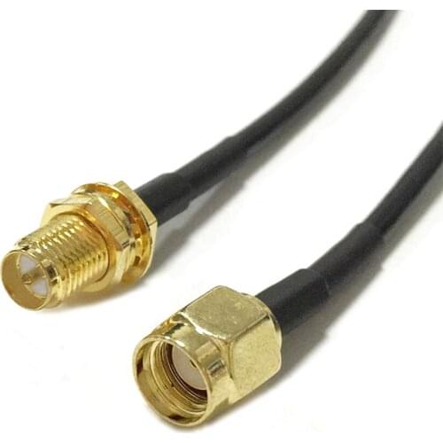 WIFI antenna extension cable RP SMA male plug to RP SMA female jack nut pigtail adapter RG174 Cable WIFI extended line RP 0.2m