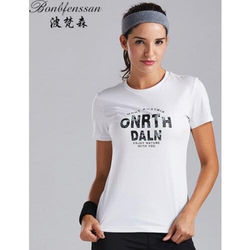 Women Quick-drying t-shirt Sports Short Sleeve tops Slim Fitness Running T-shirts Bodybuilding T-shirts female Hiking tops 5735B