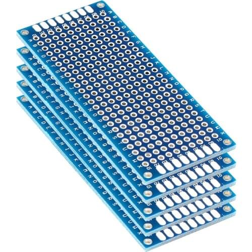 10Pcs Electronic PCB Board Connector 3x7CM Diy Universal Printed Circuit Board 3*7CM Double Sides Prototyping PCB For Arduino