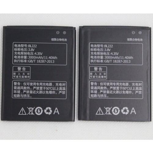 10pcs/lot 3000mAh Phone Battery BL222 For Lenovo S660 S668T BL 222 Internal Mobile Rechargeable Replacment Battery