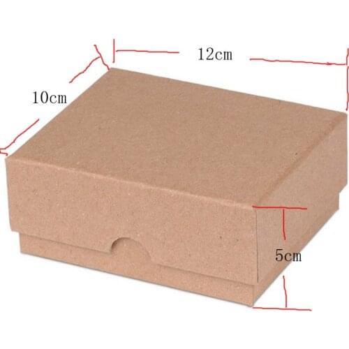 12x10x5cm 20pcs/lot Wedding Birthday Decoration Event Party Supplies Gift Box Kraft Paper Storage Box For Gift Jewelry