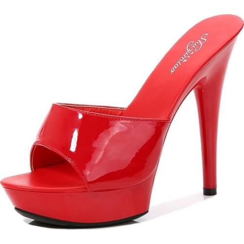 2021 New Womens High Heels Party Slippers Slides Summer Sandals Shoes Size 40 41 42 43 qq007