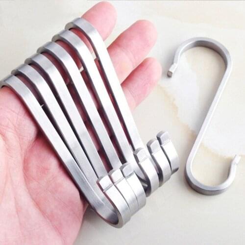 5/10PCS Stainless Steel Practical Hooks S Shape Kitchen Railing S Hanger Tools Clasp Holder Hooks For Hanging Clothes Handbags