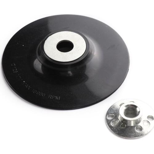 5 inch 125mm Screw M14 Disc Buffing Bonnet Wheel Sander Special Sander Polishing Disc Angle Grinder Chassis Rubber Backing Pad