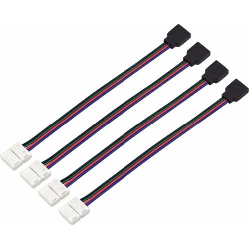 5pcs 4pin 10mm Free Welding Connector 5050 SMD RGB LED Strip Connector accessory