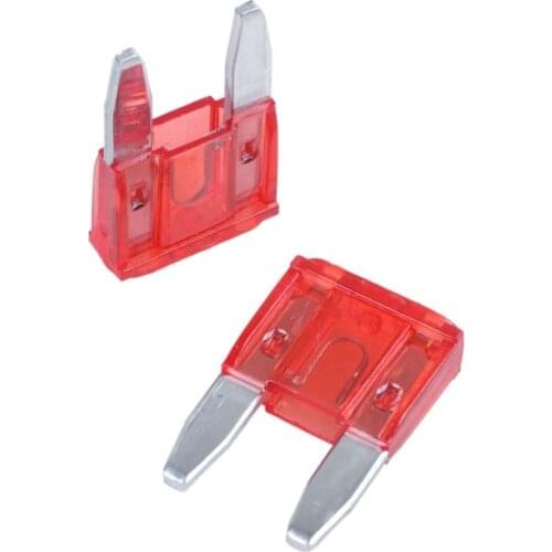 60PCS 10A 10A Auto Mini Blade Fuses Red for Car