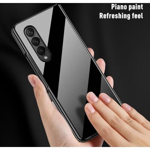 For Samsung Galaxy Z Fold 3 5G Case Ultra Thin Plating Glossy Surface PC Hard Shockproof Back Cover for Samsung Z Fold3 Cases