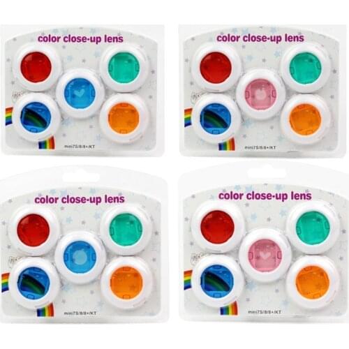 For Fujifilm Instax Mini 7s/8/8+/9 Film Camera 5Pcs Color Filter Close-Up Lens