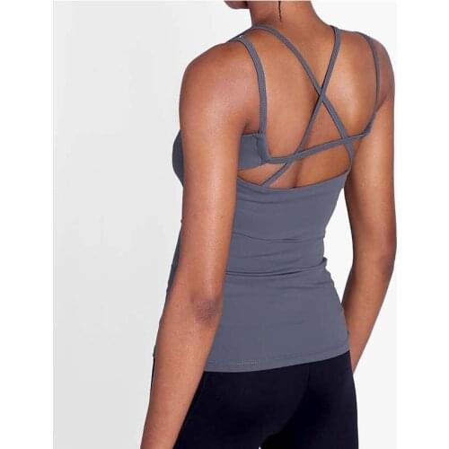 Breathable High Elasticity Slim Fit Yoga tank top Femme Quick Drying Fitness vest Sexy Solid Running top Womens workout shirt