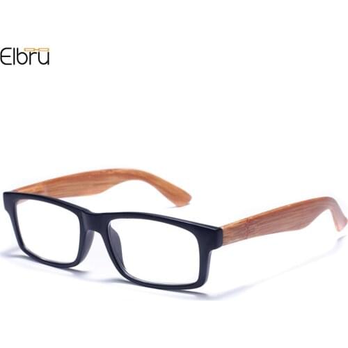 Elbru Woodgrain Ultralight Reading Glasses Square Anti-fatigue HD Lens Presbyopia Eyeglasses Women Men Spectacles Diopters+1~+4