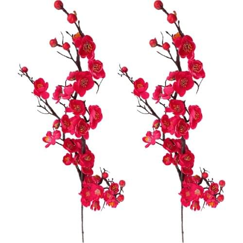 Simulation Theme Decorations Chinese Style Silk Cloth 2 Kinds Plum Outdoor Layout Wholesale Accessories Party Pastoral Flowers