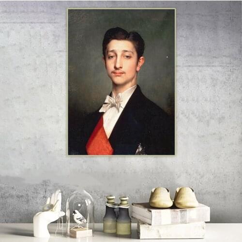 Jules Joseph Lefebvre《Louis Napoleon》Canvas Oil Painting Aesthetic Poster Picture Wall Hanging Decor Home Living Room Decoration
