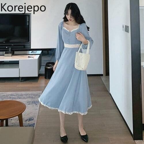 Длинные платья Korejepo China At AliExpress