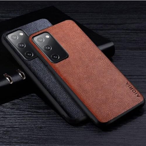Leather Case For Samsung Galaxy S20 FE Plus Ultra Retro Litchi PU Material Soft TPU Cover For Samsung S20 S20 FE 5G Phone Case