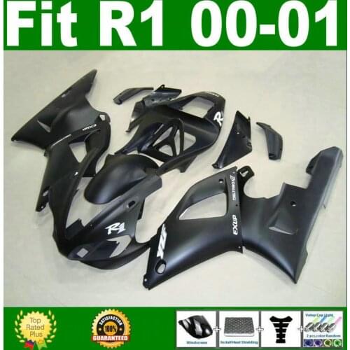 Matte black Fairings fit for YZF R1 2000 2001 year model YZFR1 00 01 bodywork fairing parts