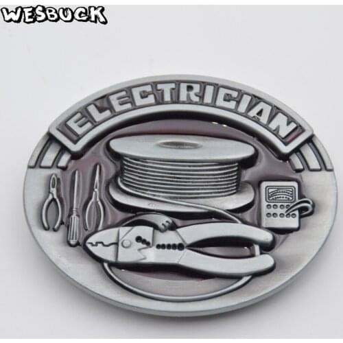 WesBuck Brand Metal Belt Buckles for Man Unisex Western Buckles Cowgirls Buckle Causal Tool Cowboy with PU belt