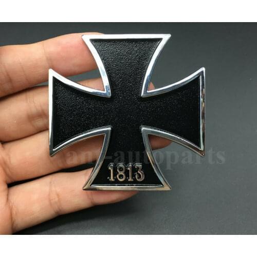 Metal Maltese Cross 1813 Emblem Car Auto Motorcycle Badge Trunk Decal Sticker