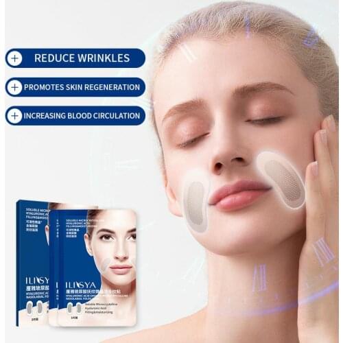 Micro-needle Nasolabial Folds Anti-wrinkle Patch Hyaluronic Acid Frown Lines Removal Moisturizing Anti-Aging Face Care