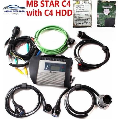 Super Quality SD Connect MB STAR C4 multiplexer Compact 4 WIFI Multi-language Diagnostic Tool MB C4 main unit no HDD software