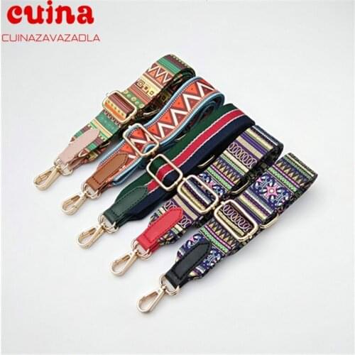 Fashion Nylon/cotton Bag Strap Woman Colored Straps For Crossbody Messenger Shoulder Bag Accessories Adjustable Straps