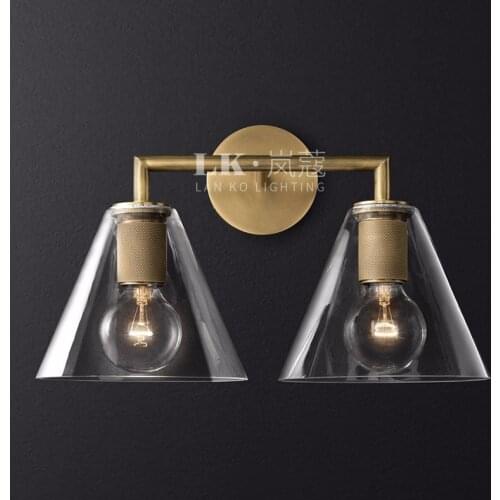 Nordic modern minimalist personality glass ball wall lamp American retro bedside living room corridor stair light bedroom light