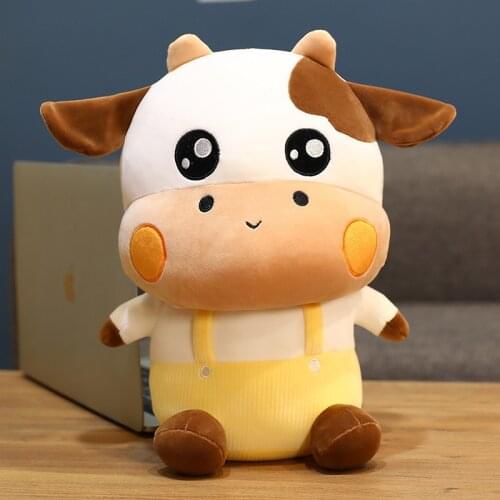 New Cartoon Plush Calf Doll, Cow Baby Doll, Cute Soft Plush Toys, Childrens Toys, Childrens Birthday Gifts Cushion/Pillow