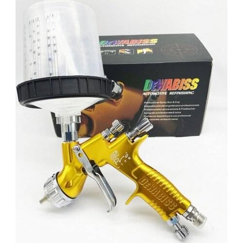 GTI Pro spray gun with adapter 1.3mm no need wash can change pot car painting tool high Atomization air paint sprayer