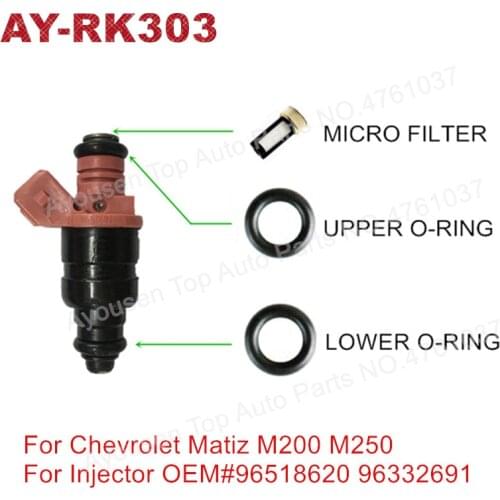 Free shipping Fuel Injector Repair Service Kits For Chevrolet Matiz m200 m250 for injector oem #96518620 96332691(AY-RK303)