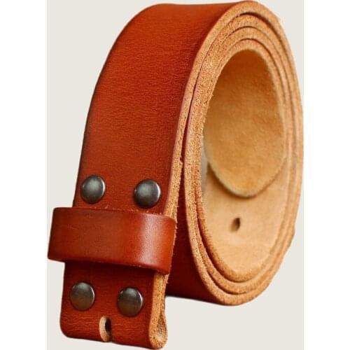 Luxury Mens Headless Cowhide Belt Width 38mm High Quality Headless Cowhide Belt Without Buckle