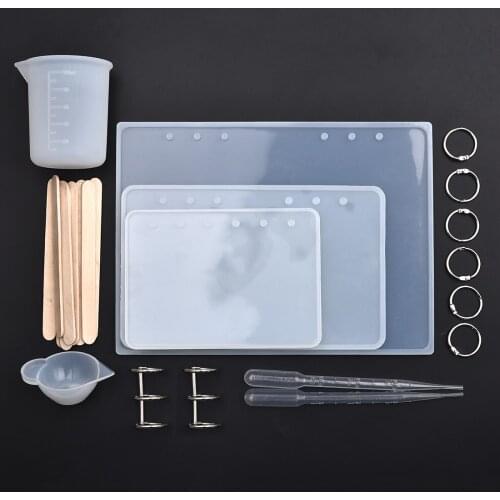 Jewelry Resin Silicone Mould For A5 A6 A7 Notebook Cover Silicone DIY Mold Tools Set Handmade Epoxy Resin Molds Craft