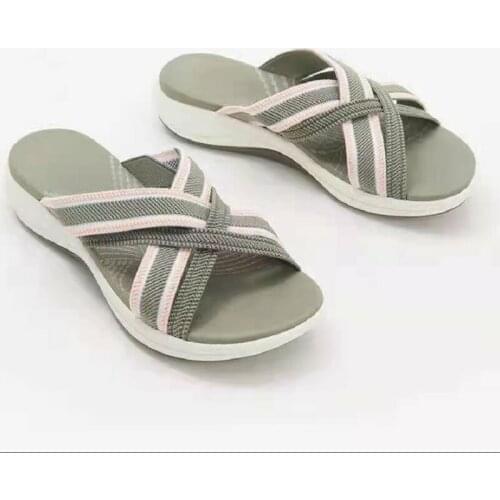 Spring Autumn Home Modern Slippers For Women Cross-tied Gingham Platform Fashion Colorful Famel Slippers Large Size 43 43