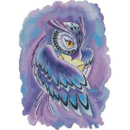 Letter delivery owl patterns Counted Cross Stitch 11CT 14CT 18CT DIY Cross Stitch Kits Embroidery Needlework Sets