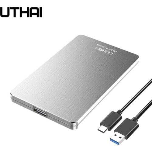 UTHAI G13 New USB3.1 High-Speed 7mm 5mm Mobile SATA Hard Drive Enclosure 2.5 Inch Aluminum Alloy Enclosure HDD Enclosure