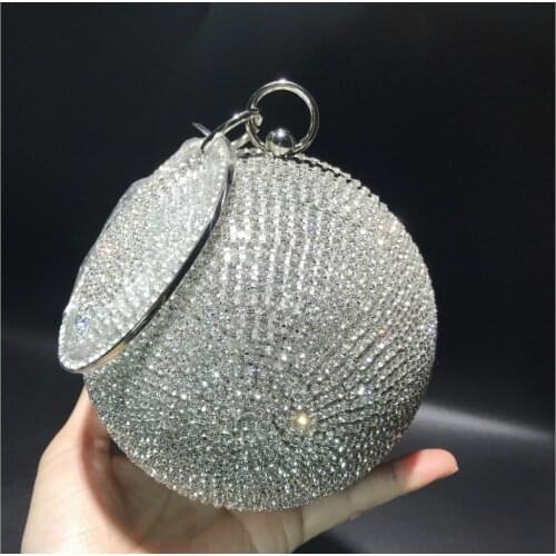 Female Crystal Diamond clutches Women Evening Clutch Bag Bridal Mini Metal Handbag and Purse Wedding Clutches shoulder bags lady
