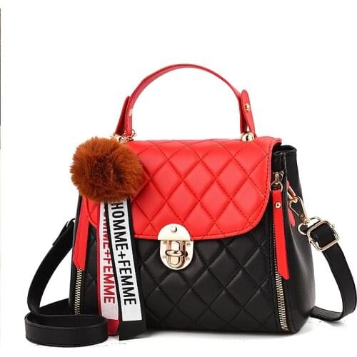 Womens bags 2020 fashion small square bags shoulder diagonal ladies handbags rhombic hair golfers single shoulder handbags