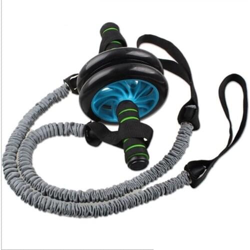 1PC Pull Rope Ab Roller for Exercise Stretch Waist Abdominal Exercise Abdominal Muscles Slimming Equip Roller