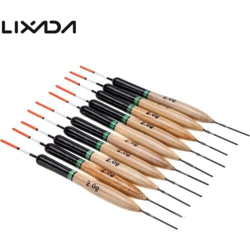 10Pcs/set Fishing Float Paulownia Wood Fishing Tackle Tool Fish Wooden Floats boya Bobber Tube Fish Tackle Accessory flotadore
