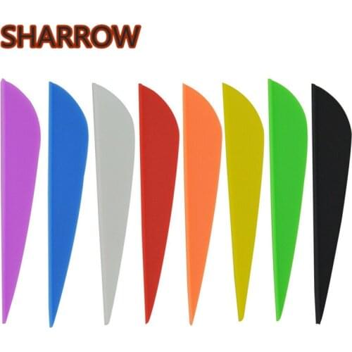 100pcs 3" Rubber Arrow Vanes Fletches Feather Fletching Arrow DIY Tools For Bow Outdoor Shooting Training Archery Accessories