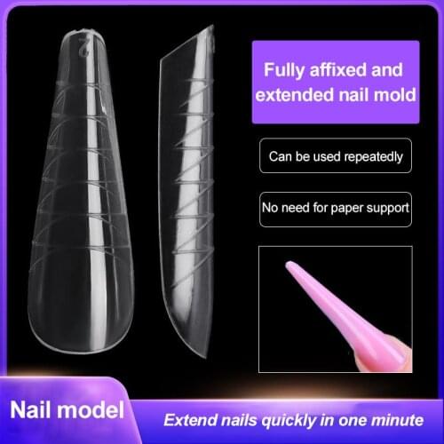 120PCS Nails Extension Nail Art With Scale Quick Phototherapy Crystal Extended Nail Sheets False Nail Tips Fake Manicure