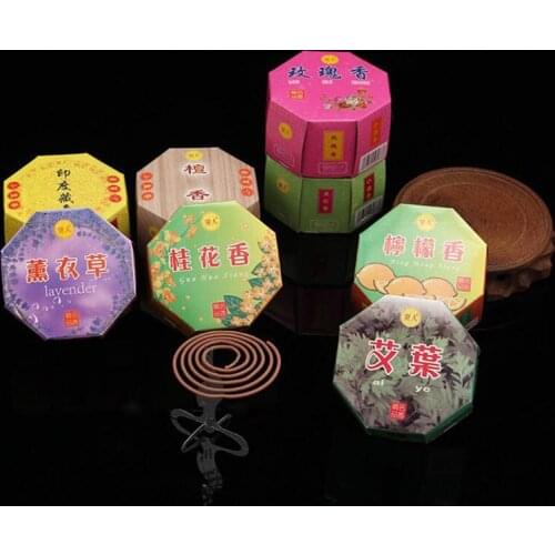 2boxes Coil Incense Indoor Aroma Incense Tibetan Fragrance Natural Spices for Living Room Toilet Air Purification
