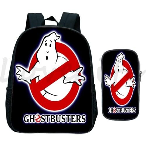 2 Pcs/set Mochila Ghostbusters Backpack back to School Bags for Girls Boys Daily Rucksack Kids Book Bags with Pencil Case