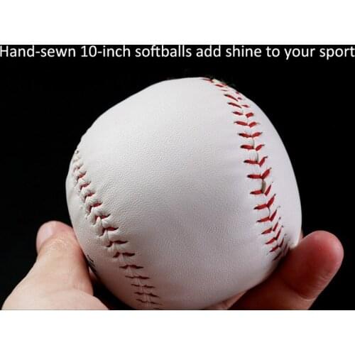 3 pieces Softball 10 inch 9th baseball handmade sewing primary school students practice exam hard solid