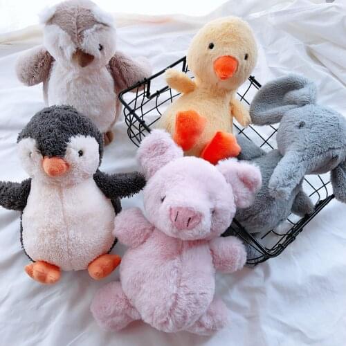 5 Styles Cute Cartoon Plush Stuffed Animals Toys Baby Gifts Elephant Penguin Dolls for Kids