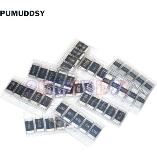 50PCS Alloy Resistance 2512 SMD Resistor Samples Kit 10 Kinds*5PCS=50PCS R001 R002 R005 R008 R010 R015 R020 R025 R050 R100