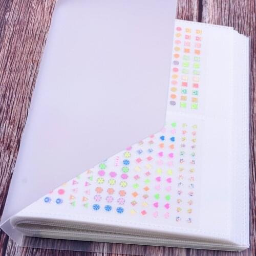 80sheets Nail Sticker Storage Book Nail Water Decals Empty Storage Holder Easy Photo Album Manicure Nail Art Tools